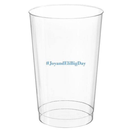 Create Your Hashtag Clear Plastic Cups